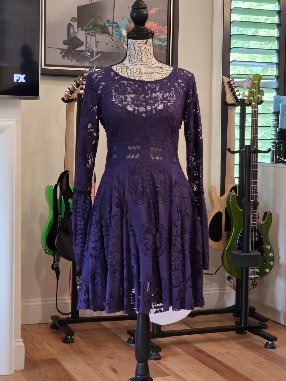 Free People Lovers Folk Song Lace Mini